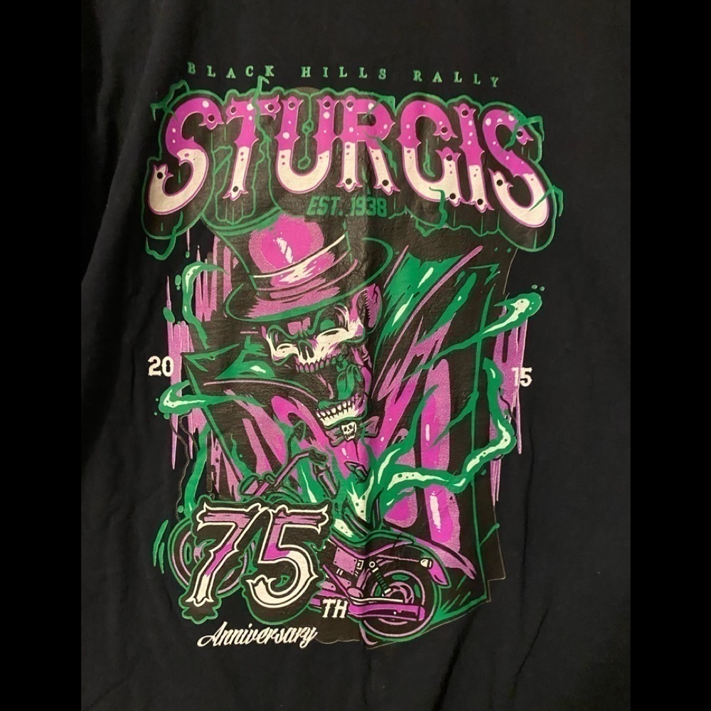 Sturgis 75th anniversary cool graphic tee shirt L